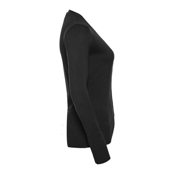 Russell Collection Womens/Ladies Deep V Cardigan / Black - Picture 3 of 3